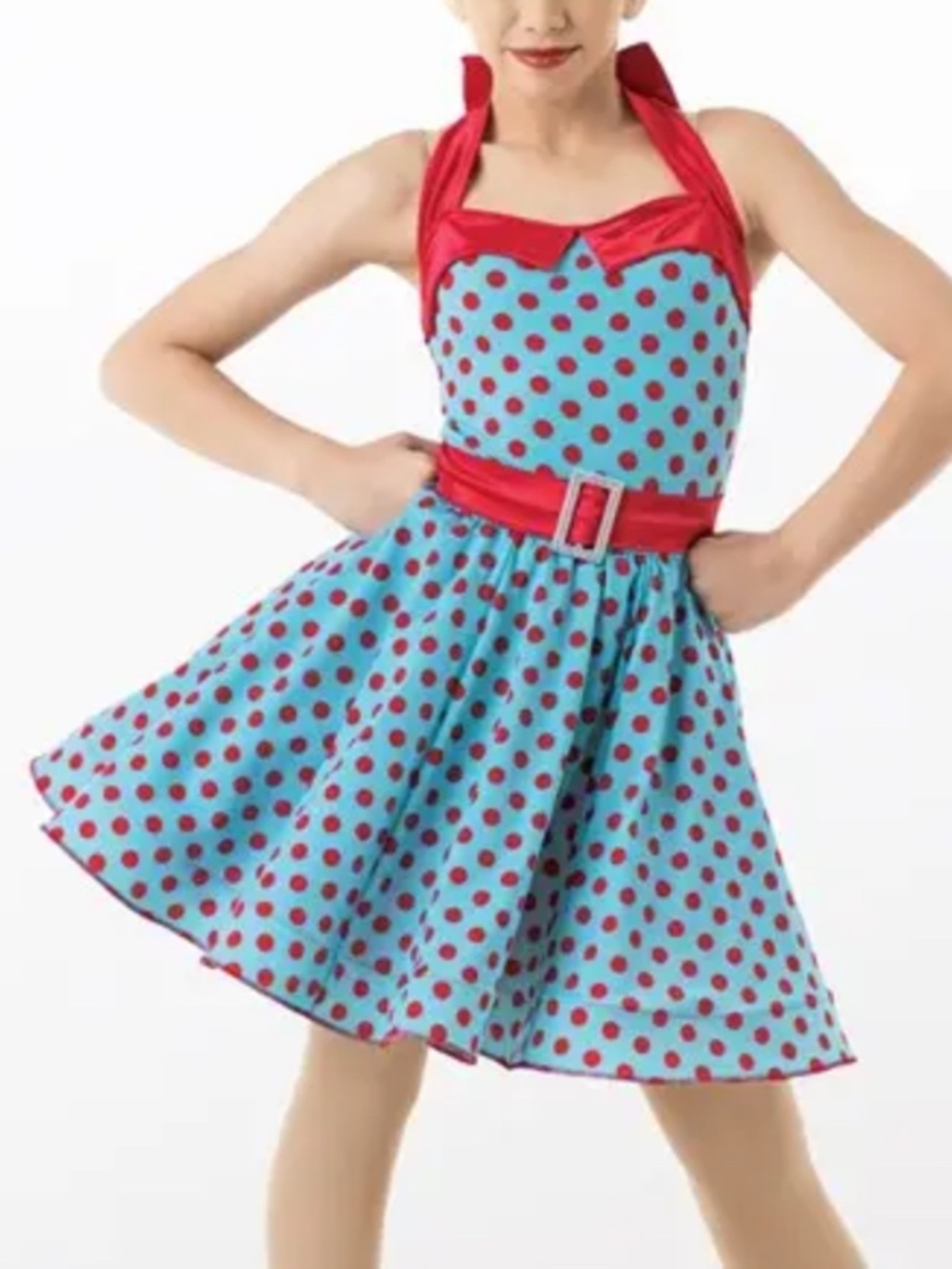 WEISSMAN RETRO 50’S PINUP ROCKABILLY POLKA DOT SWING DANCE HALLOWEEN COSTUME
